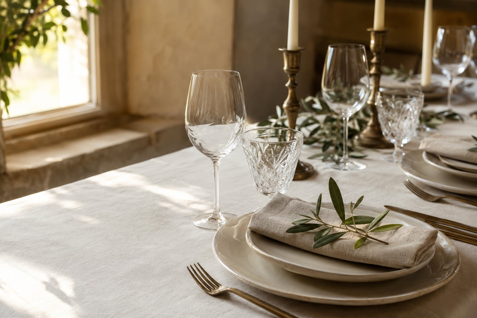 Mise en place elegante della Tavernetta